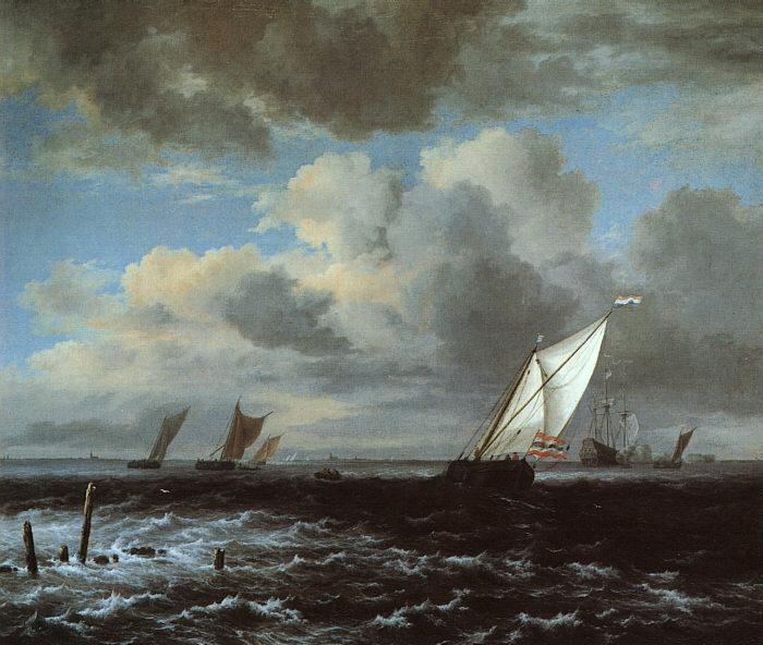 Jacob van Ruisdael Rough Sea France oil painting art